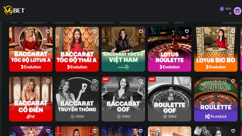Casino V9Bet được đánh giá cao ở chất lượng hình ảnh, âm thanh sống động